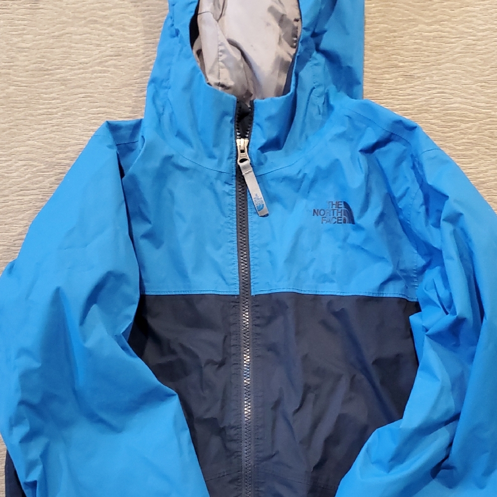 The North Face Kids Blue and Navy Waterproof Rain Jacket